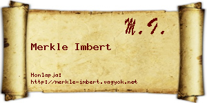 Merkle Imbert névjegykártya